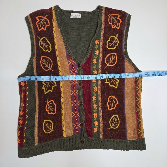 Vintage Colorful Knit Patterned Vest - Picture 5 of 7